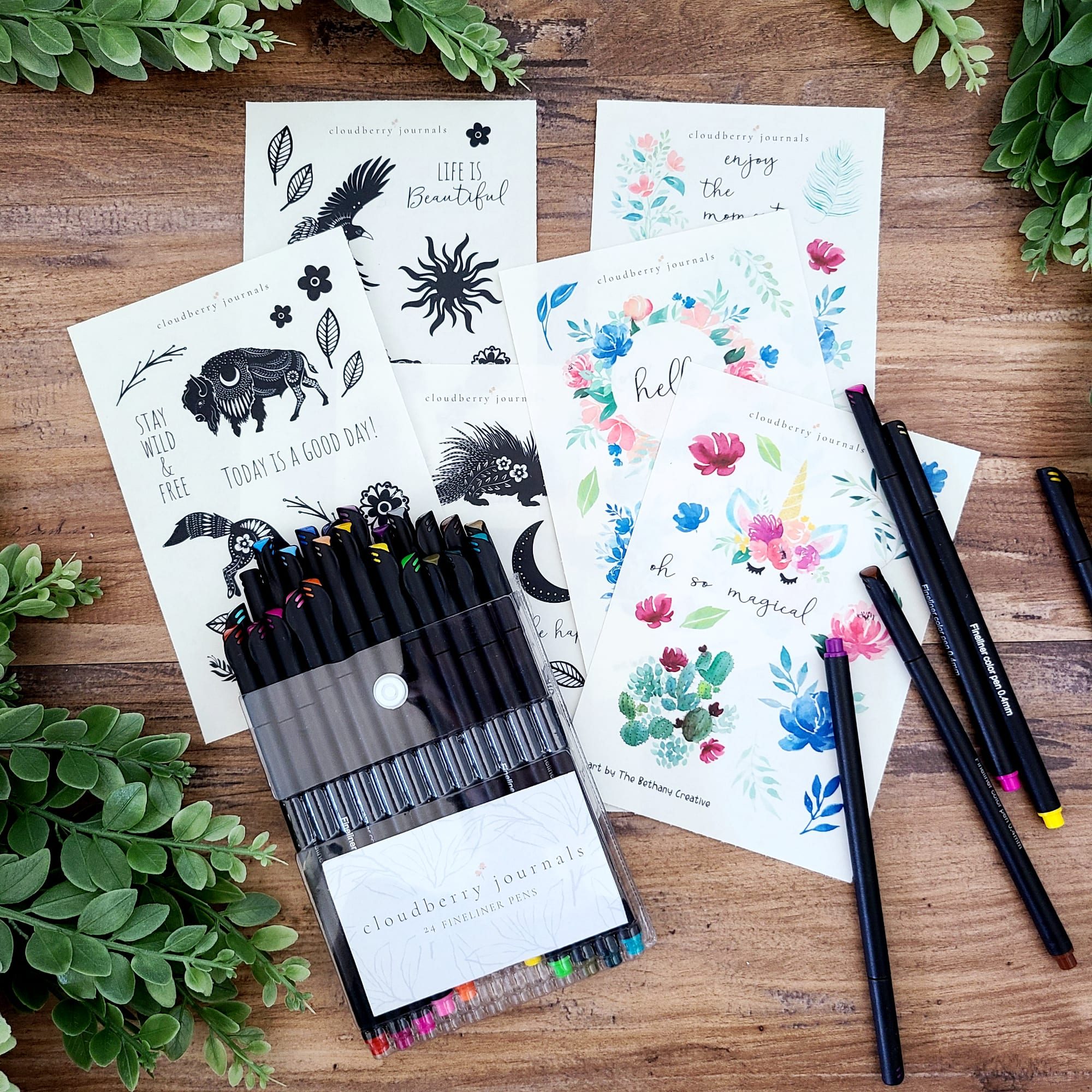 Starter set con 9 pezzi per Bullet Journaling